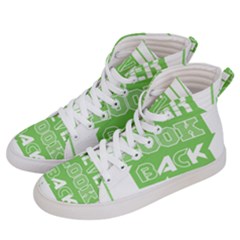 Never Look Back Women s Hi-top Skate Sneakers by Melcu