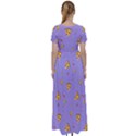 Pizza Pattern Violet pepperoni cheese funny slices High Waist Short Sleeve Maxi Dress View2