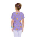 Pizza Pattern Violet pepperoni cheese funny slices Kids  One Piece Tee View2