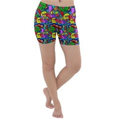 Graffiti 3 1 Lightweight Velour Yoga Shorts by ArtworkByPatrick