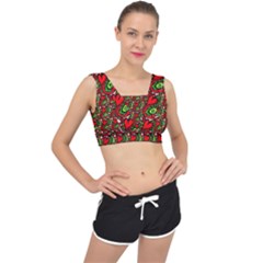 Hearts V-back Sports Bra by ArtworkByPatrick