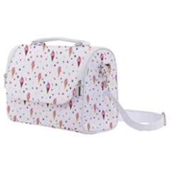 Ice Cream Cones Watercolor With Fruit Berries And Cherries Summer Pattern Satchel Shoulder Bag by genx