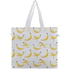 Yellow Banana And Peels Pattern With Polygon Retro Style Canvas Travel Bag by genx