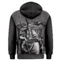 Odin on his Throne with ravens wolf on black stone texture Men s Overhead Hoodie View2