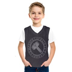 Thor Hammer With Runes Valhalla Tristella Viking Norse Mythology Mjolnir  Kids  Sportswear by snek