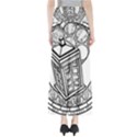 Bad Wolf Tardis Art Drawing Doctor Who Full Length Maxi Skirt View2