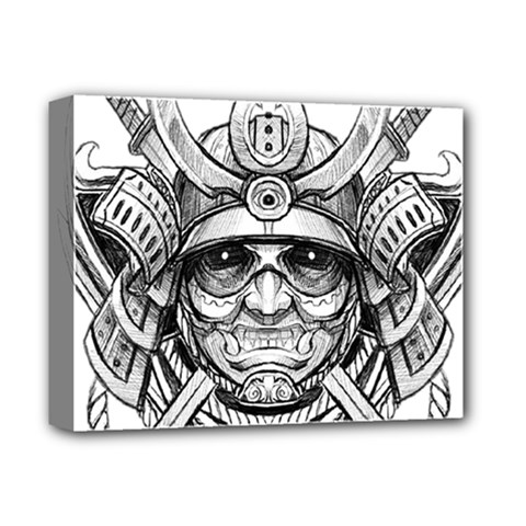 Drawing Samurai Tattoo Sketch Japanese Samurai Deluxe Canvas 14  X 11  (stretched) by Sudhe