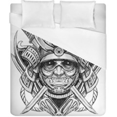 Drawing Samurai Tattoo Sketch Japanese Samurai Duvet Cover (california King Size) by Sudhe