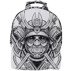 Drawing Samurai Tattoo Sketch Japanese Samurai Mini Full Print Backpack by Sudhe