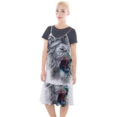 Lion King Head Camis Fishtail Dress by Sudhe