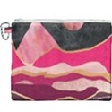 Pink and black abstract mountain landscape Canvas Cosmetic Bag (XXXL) View1