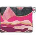 Pink and black abstract mountain landscape Canvas Cosmetic Bag (XXXL) View2