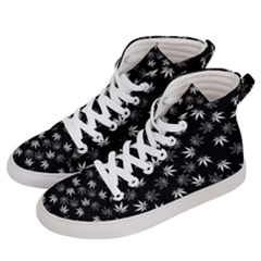 Weed Pattern Women s Hi-top Skate Sneakers by Valentinaart