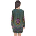 The  Only Way To Freedom And Dignity Ornate Long Sleeve Chiffon Shift Dress  View2