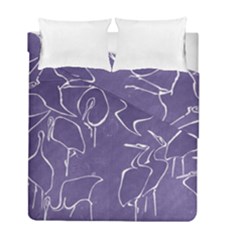 Katsushika Hokusai, Egrets From Quick Lessons In Simplified Drawing Duvet Cover Double Side (full/ Double Size) by Valentinaart