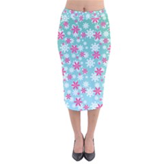 Background Frozen Fever Velvet Midi Pencil Skirt by HermanTelo