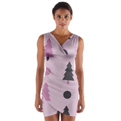 Christmas Tree Fir Den Wrap Front Bodycon Dress by HermanTelo