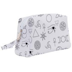 Witchcraft Symbols  Wristlet Pouch Bag (large) by Valentinaart