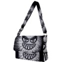 Monster Black White Eyes Full Print Messenger Bag View1