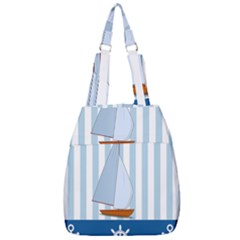 Yacht Boat Nautical Ship Center Zip Backpack by HermanTelo