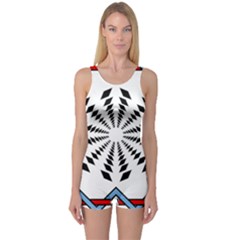 Star Illusion Mandala One Piece Boyleg Swimsuit by HermanTelo