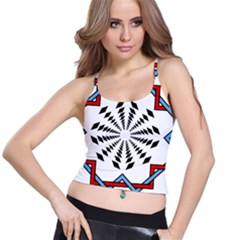 Star Illusion Mandala Spaghetti Strap Bra Top by HermanTelo