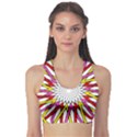 Sun Abstract Mandala Sports Bra View1