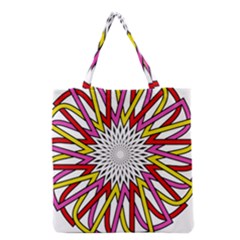 Sun Abstract Mandala Grocery Tote Bag by HermanTelo