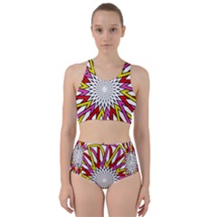 Sun Abstract Mandala Racer Back Bikini Set by HermanTelo