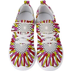 Sun Abstract Mandala Men s Velcro Strap Shoes by HermanTelo