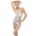 Wheel Complex Symbol Mandala Plunging Cut Out Swimsuit View1