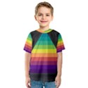 Background Rainbow Stripes Bright Kids  Sport Mesh Tee View1