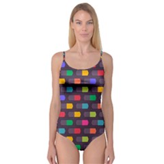 Background Colorful Geometric Camisole Leotard  by HermanTelo