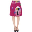 Billiard Ball Ball Game Pink Velvet High Waist Skirt View1