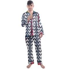 Background Colorful Geometric Unique Men s Satin Pajamas Long Pants Set by HermanTelo