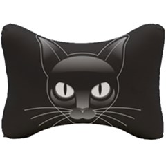 Grey Eyes Kitty Cat Seat Head Rest Cushion by HermanTelo