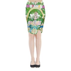 Graphic Easter Easter Basket Spring Midi Wrap Pencil Skirt by Pakrebo