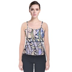 Blackwell Window Velvet Spaghetti Strap Top by DeneWestUK