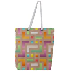 Abstract Background Colorful Full Print Rope Handle Tote (large) by HermanTelo