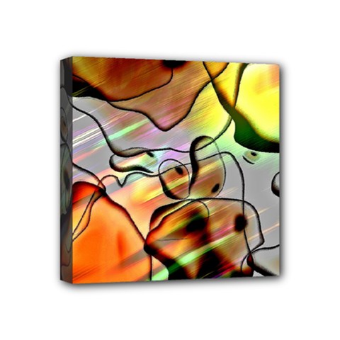 Abstract Transparent Drawing Mini Canvas 4  X 4  (stretched)