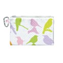 Birds Colourful Background Canvas Cosmetic Bag (Medium) View1