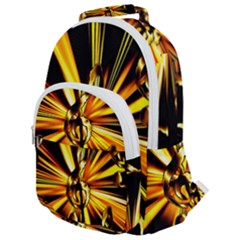 Clef Golden Music Rounded Multi Pocket Backpack by HermanTelo