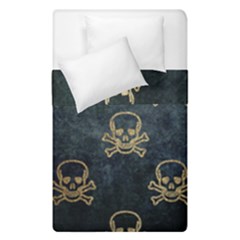 Golden Glitter Skeleton Gothic Duvet Cover Double Side (single Size) by HermanTelo