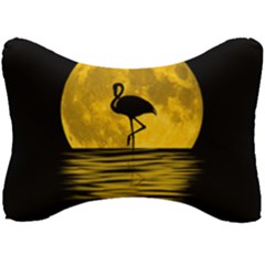 Moon Reflection Flamenco Animal Seat Head Rest Cushion by HermanTelo