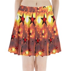 Star Radio Light Effects Magic Pleated Mini Skirt by HermanTelo