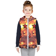 Star Radio Light Effects Magic Kids  Hooded Puffer Vest by HermanTelo