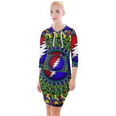 Grateful Dead Quarter Sleeve Hood Bodycon Dress by Sapixe