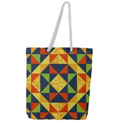 Background Geometric Color Plaid Full Print Rope Handle Tote (large) by Mariart