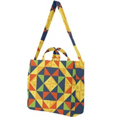 Background Geometric Color Plaid Square Shoulder Tote Bag by Mariart