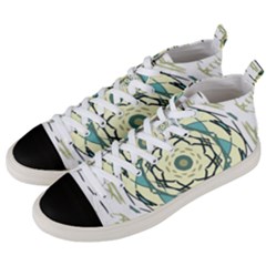 Circle Vector Background Abstract Men s Mid-top Canvas Sneakers by HermanTelo